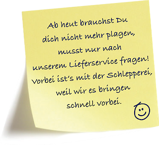 Lieferung & Abholung